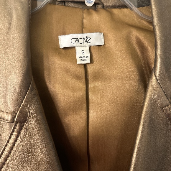 Cache Bronze Leather Jacket - Picture 4 of 6